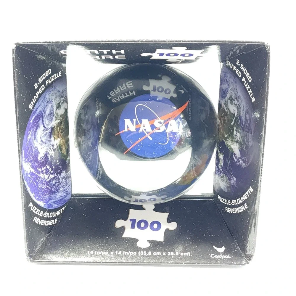 NASA EARTH 2-Sided Shaped Jigsaw Puzzle & Storage Tin 100 Piece 14